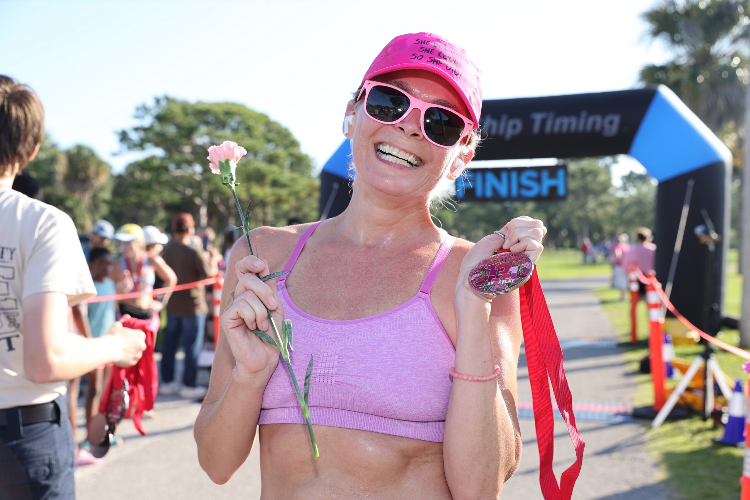 Mother's Day RunFest finishers celebrating