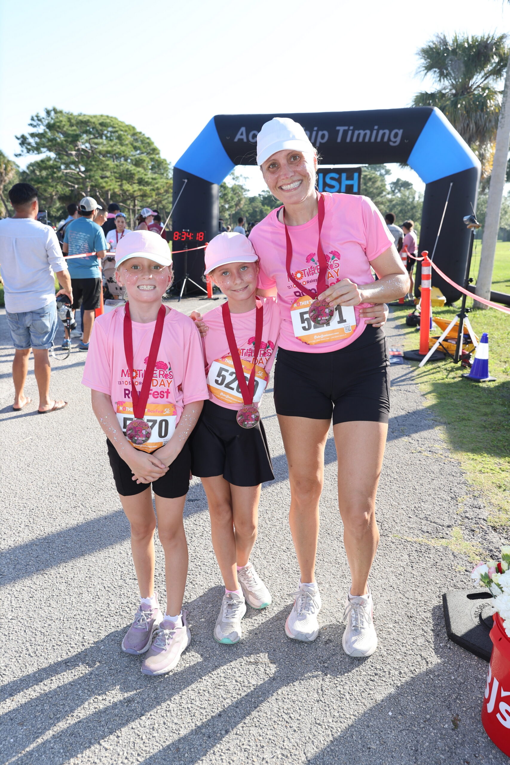 Palm Beaches Race Series finish-line celebration